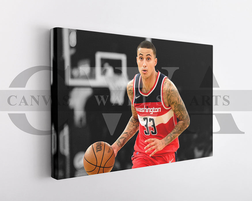 Kyle Kuzma Black & White Canvas Art Basketball Canvas Wall Art