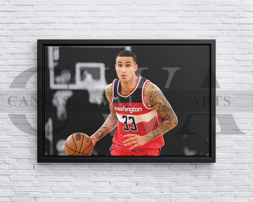 Kyle Kuzma Black & White Canvas Art Basketball Canvas Wall Art