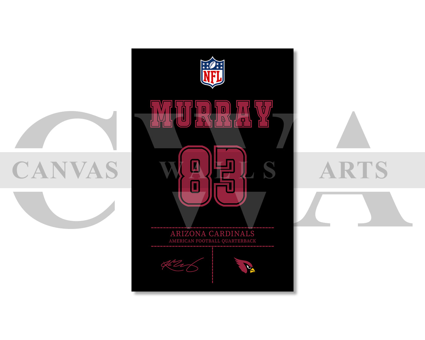 Kyler Murray Jersey Canvas Wall Art NFL Jersey Poster Print American Football Canvas Wall Art