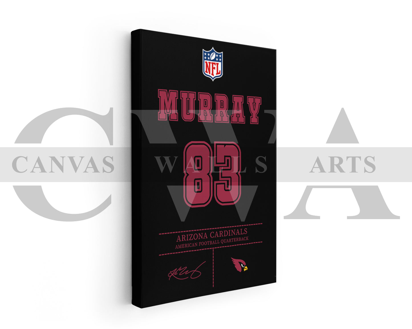 Kyler Murray Jersey Canvas Wall Art NFL Jersey Poster Print American Football Canvas Wall Art