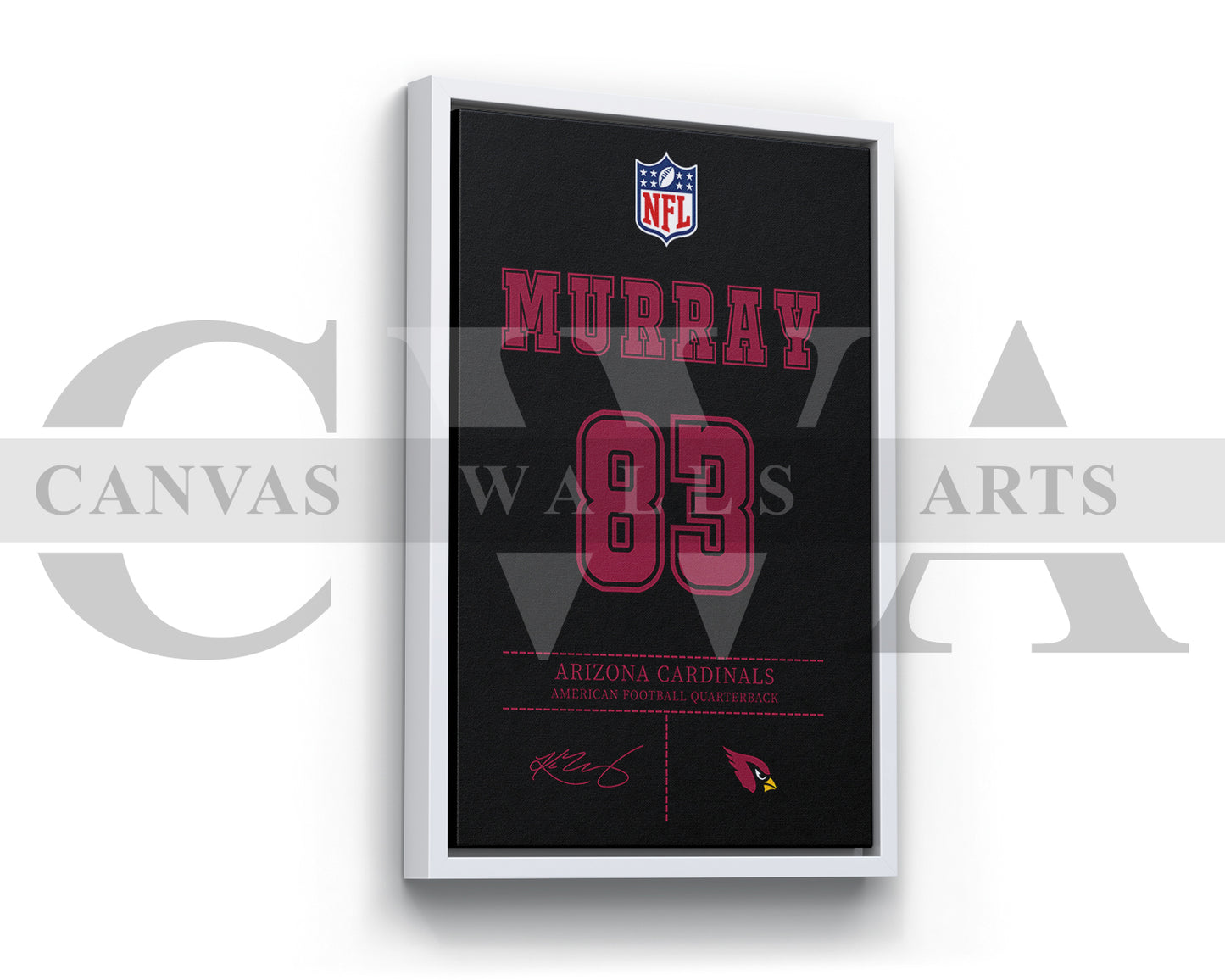 Kyler Murray Jersey Canvas Wall Art NFL Jersey Poster Print American Football Canvas Wall Art