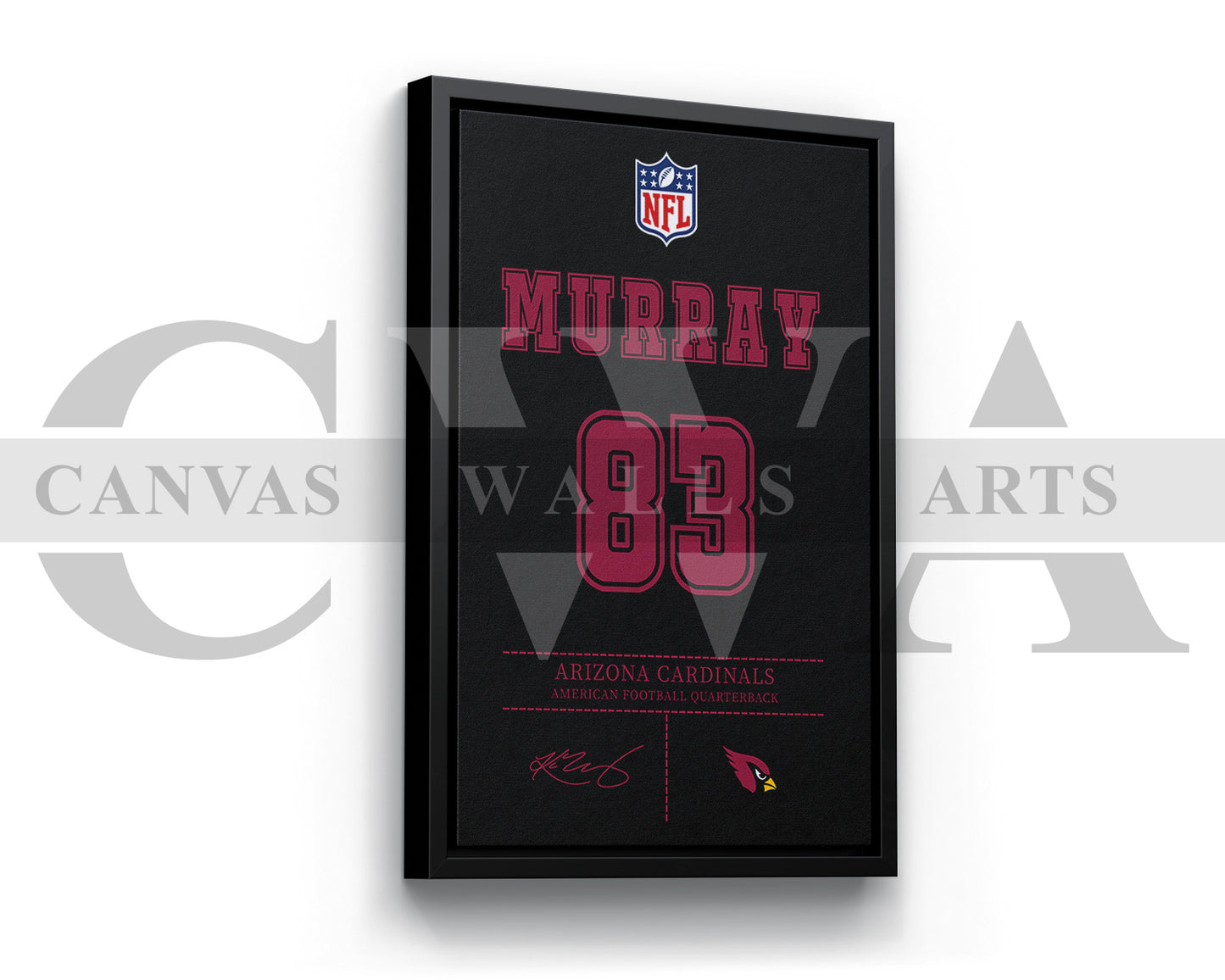 Kyler Murray Jersey Canvas Wall Art NFL Jersey Poster Print American Football Canvas Wall Art