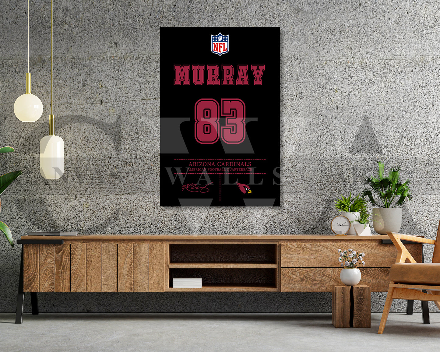 Kyler Murray Jersey Canvas Wall Art NFL Jersey Poster Print American Football Canvas Wall Art