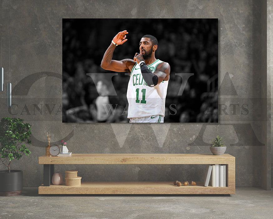 Kyrie Irving Black & White Canvas Art Basketball Canvas Wall Art
