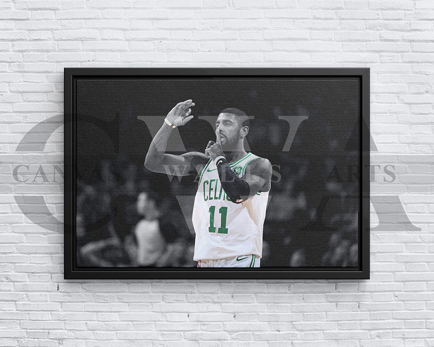 Kyrie Irving Black & White Canvas Art Basketball Canvas Wall Art
