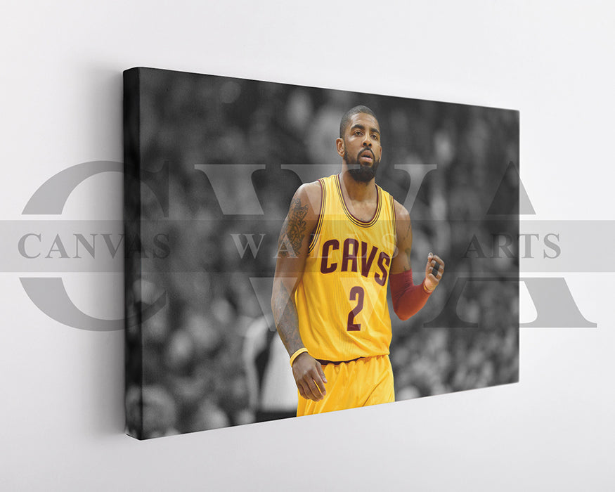 Kyrie Irving Black & White Canvas Art Basketball Canvas Wall Art