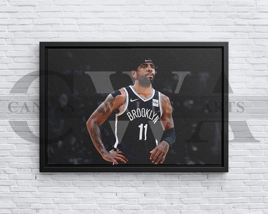 Kyrie Irving Black & White Canvas Art Basketball Canvas Wall Art