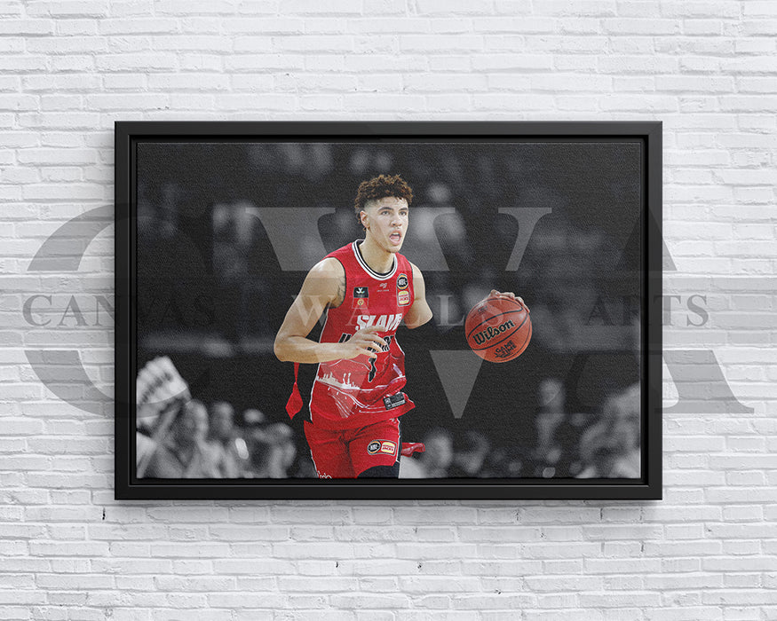 LaMelo Ball Black & White Canvas Art Basketball Canvas Wall Art