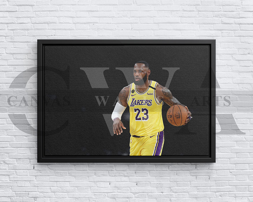LeBron James Black & White Canvas Art Basketball Canvas Wall Art