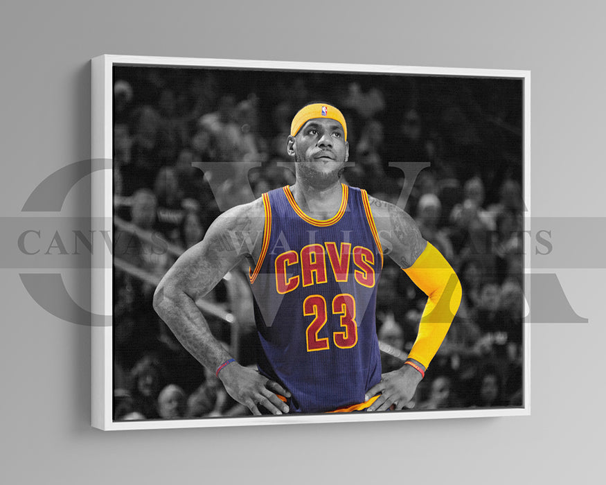LeBron James Black & White Canvas Art Basketball Canvas Wall Art