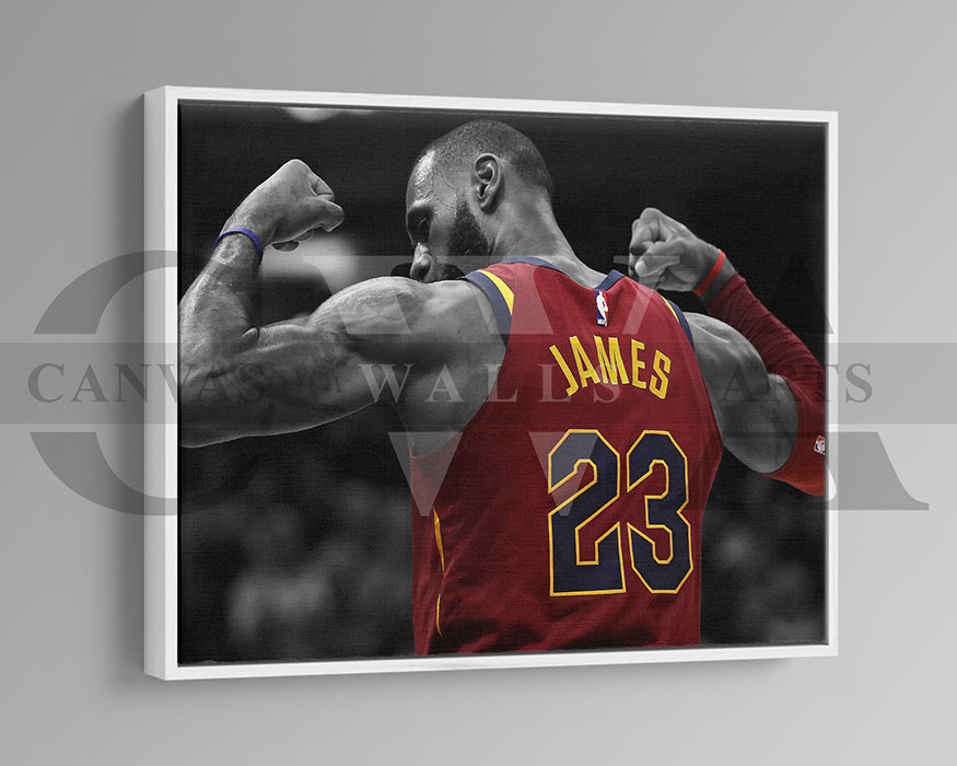 LeBron James Black & White Canvas Art Basketball Canvas Wall Art