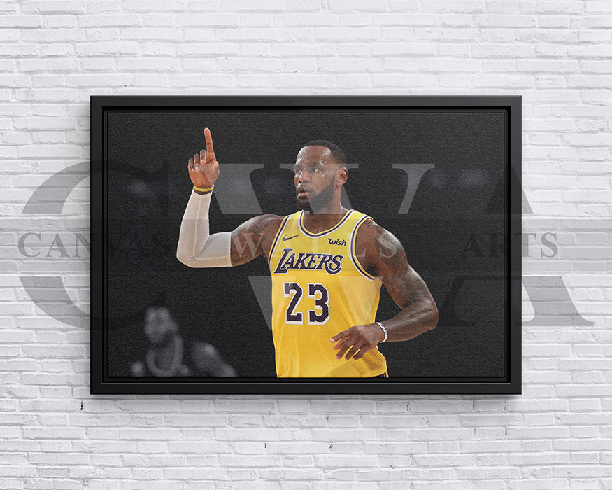 LeBron James Black & White Canvas Art Basketball Canvas Wall Art