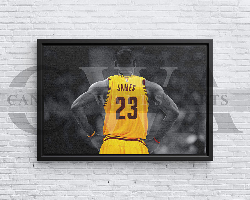 LeBron James Black & White Canvas Art Basketball Canvas Wall Art
