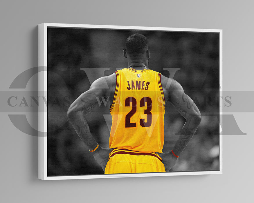 LeBron James Black & White Canvas Art Basketball Canvas Wall Art