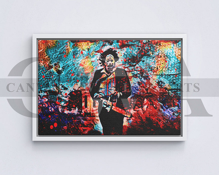 Leatherface Canvas Wall Art Abstract Movie Poster