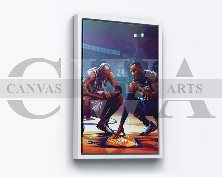 Lebron James & Michael Jordan Canvas Wall Art