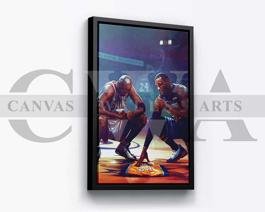 Lebron James & Michael Jordan Canvas Wall Art