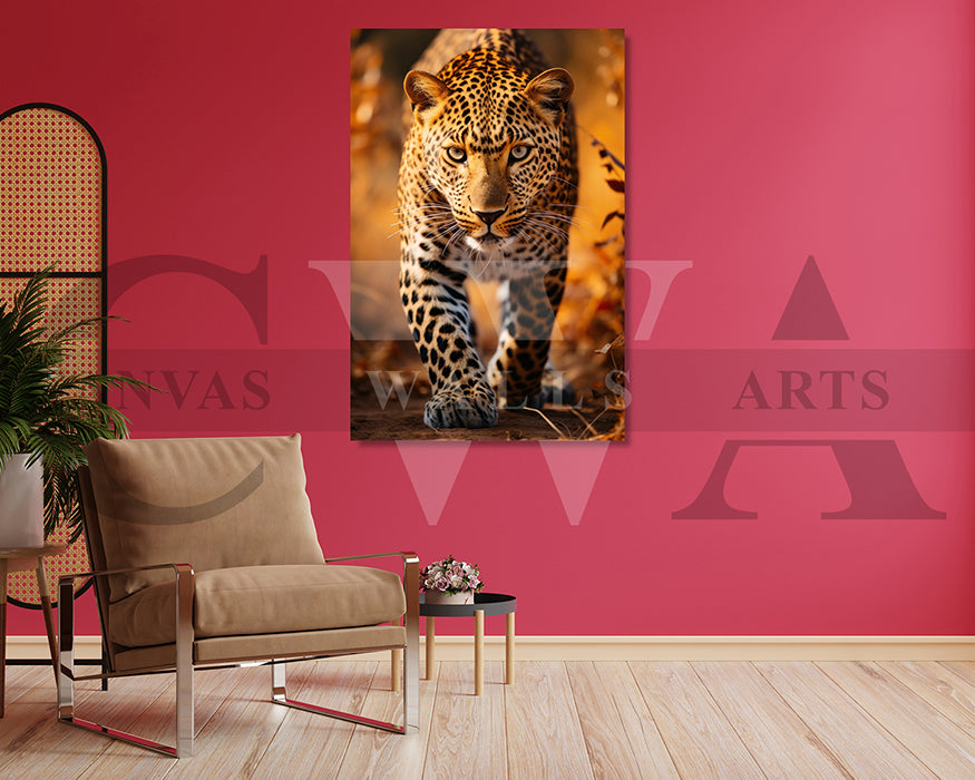 Leopard Canvas Wall Art Animal Poster Print