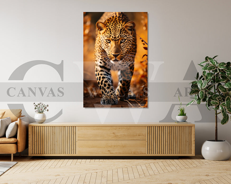 Leopard Canvas Wall Art Animal Poster Print