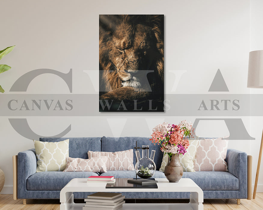 Lion Canvas Wall Art Animal Poster Prints