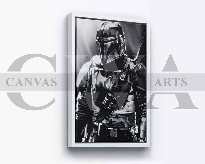 Mandalorian Canvas Wall Art Abstract Movie Poster