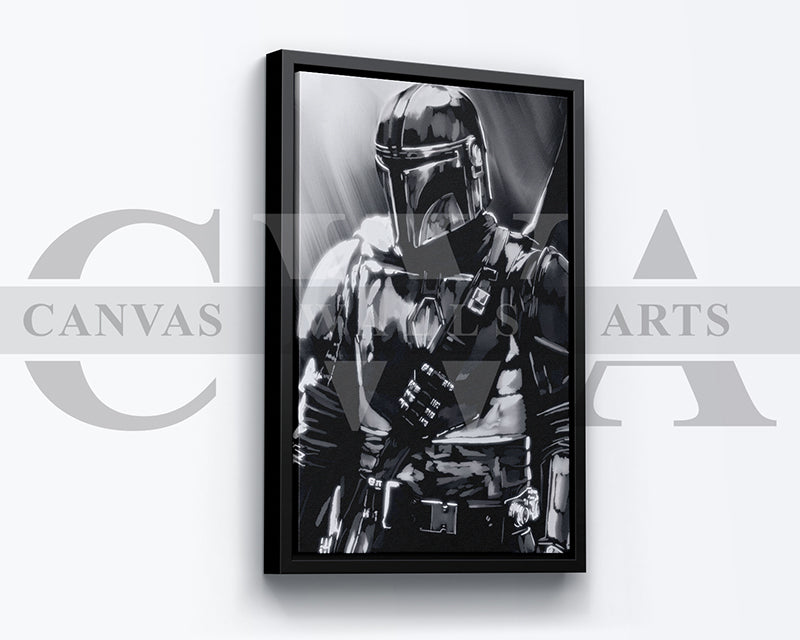 Mandalorian Canvas Wall Art Abstract Movie Poster