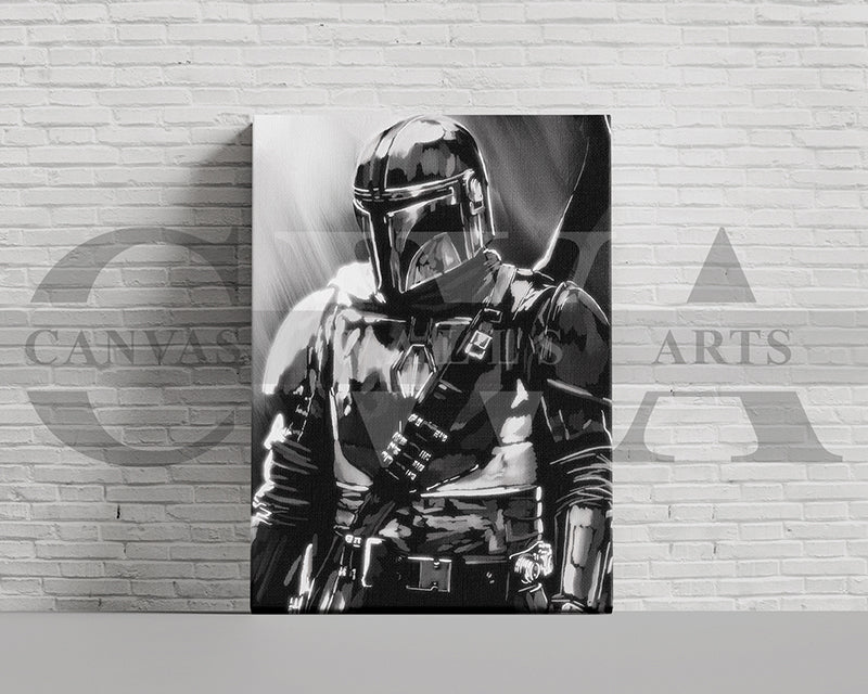 Mandalorian Canvas Wall Art Abstract Movie Poster