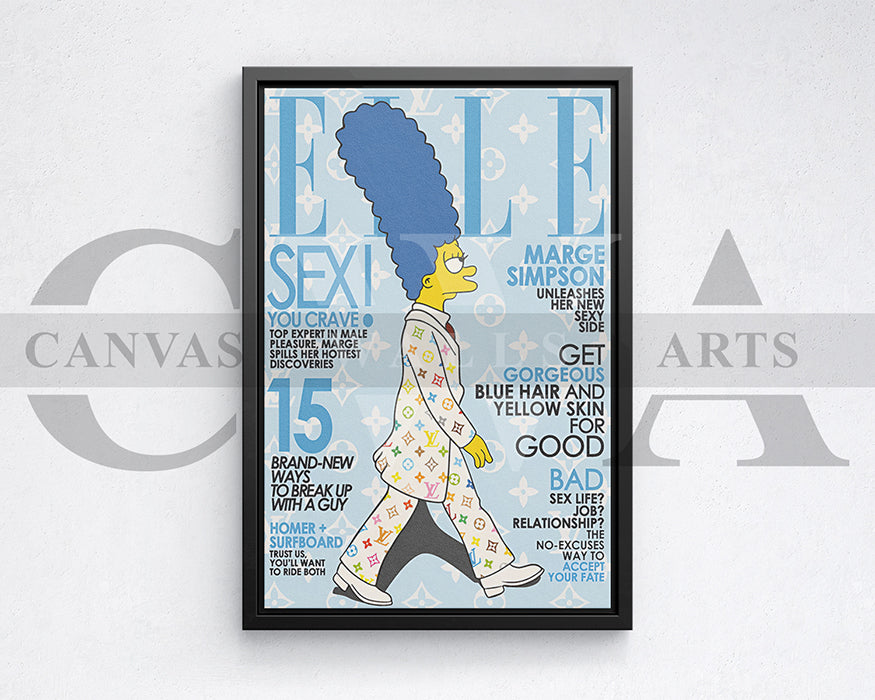 Marge Simpson Fashion Week Canvas Print