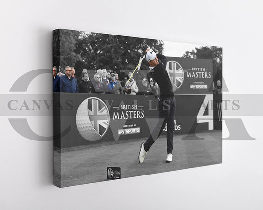 Matthew Fitzpatrick Black & White Canvas Art Golf Canvas Wall Art