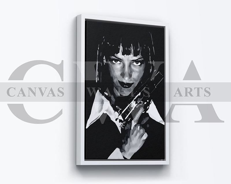 Mia Wallace Canvas Wall Art Abstract Movie Poster