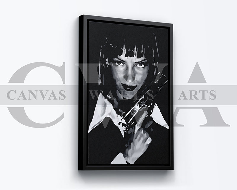 Mia Wallace Canvas Wall Art Abstract Movie Poster