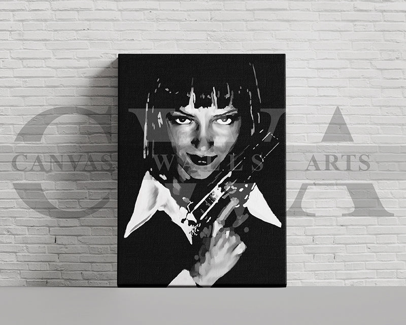 Mia Wallace Canvas Wall Art Abstract Movie Poster