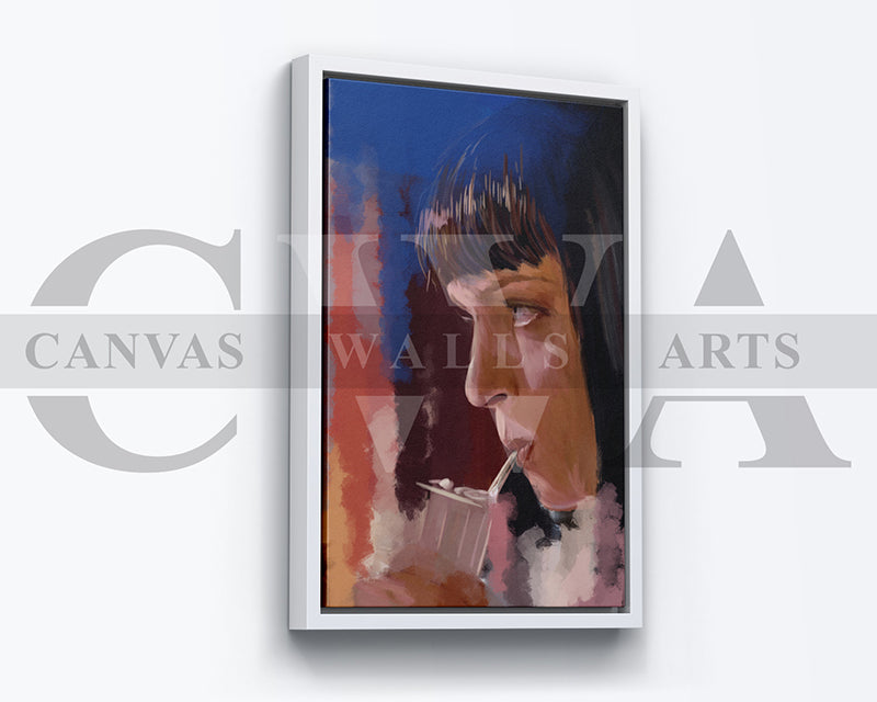 Mia Wallace Canvas Wall Art Abstract Oil Painting Movie Poster