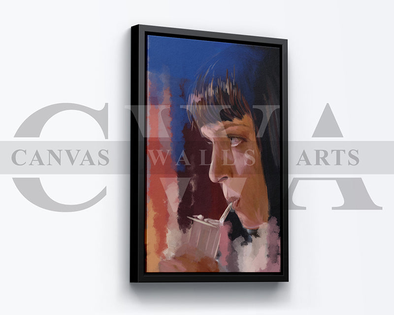 Mia Wallace Canvas Wall Art Abstract Oil Painting Movie Poster