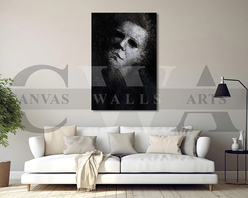 Michael Myers Canvas Wall Art Abstract Movie Poster