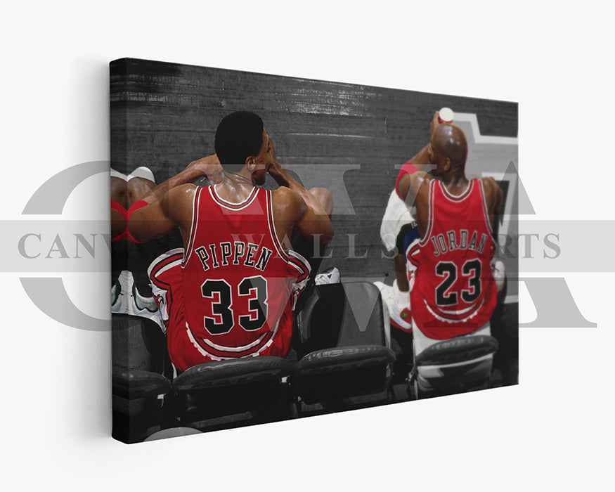 Michael Jordan & Scottie Pippen Canvas Wall Art