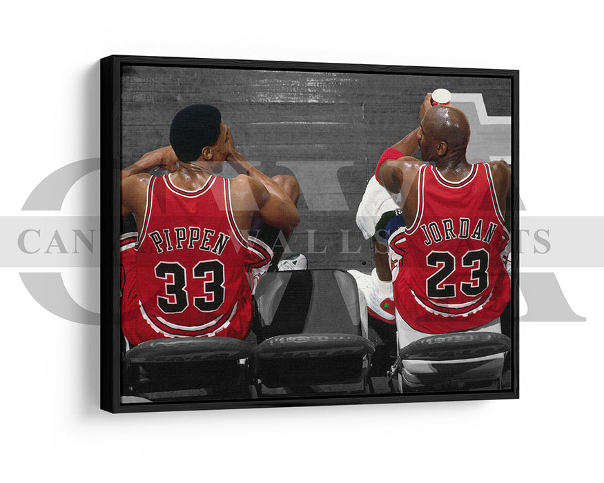 Michael Jordan & Scottie Pippen Canvas Wall Art