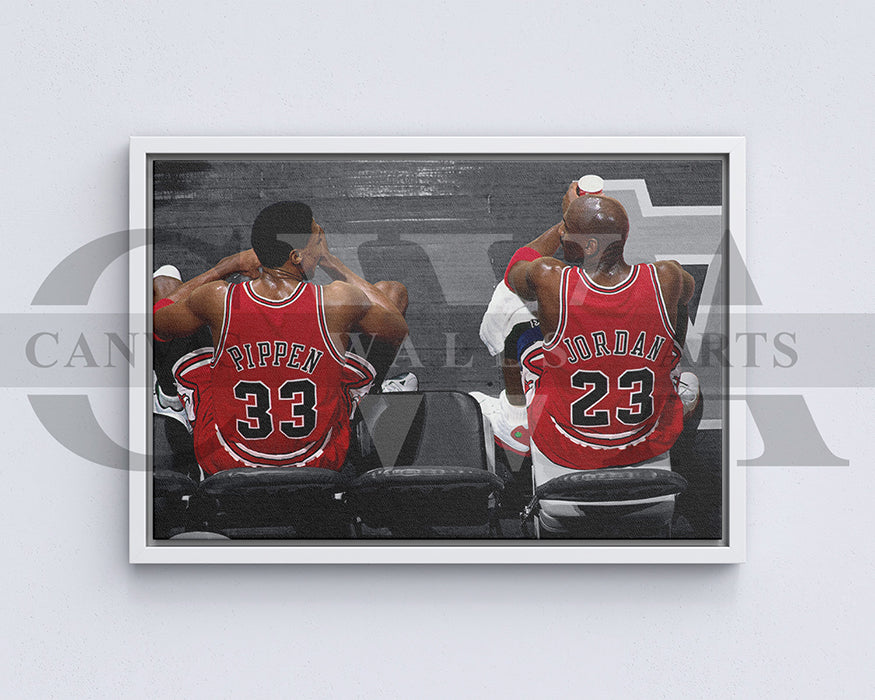 Michael Jordan & Scottie Pippen Canvas Wall Art