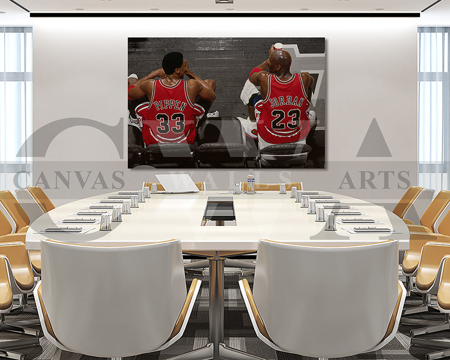 Michael Jordan & Scottie Pippen Canvas Wall Art