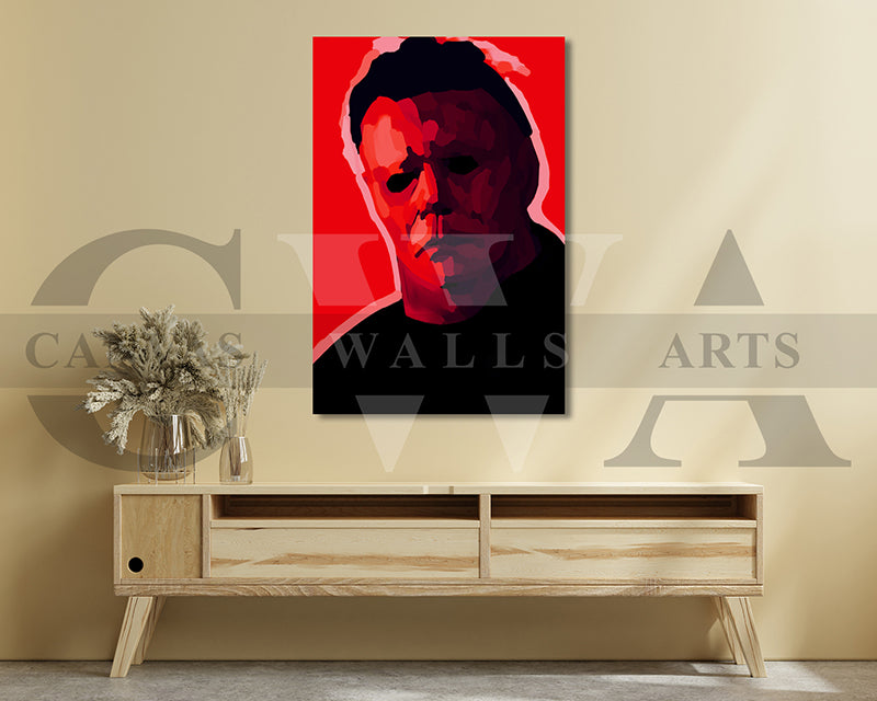 Michael Myers Canvas Wall Art Abstract Oil Painting Movie Poster