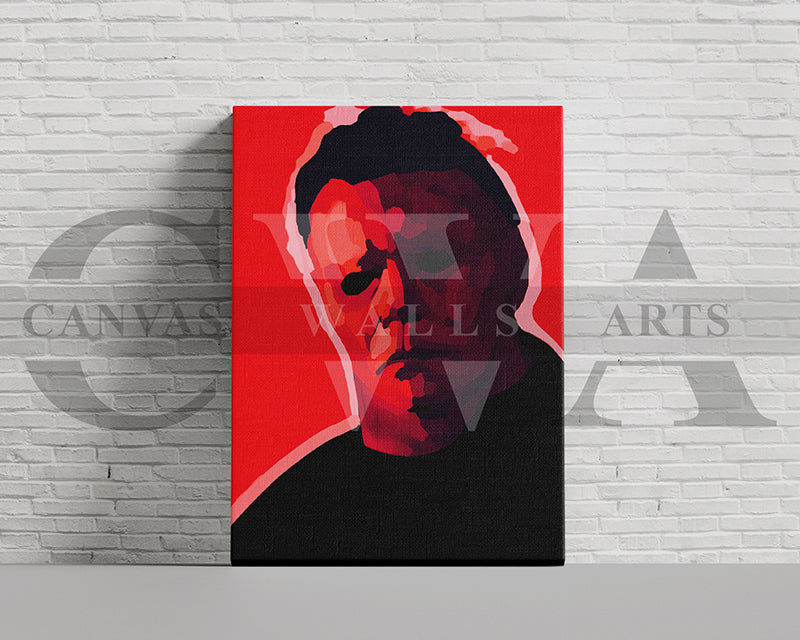 Michael Myers Canvas Wall Art Abstract Oil Painting Movie Poster
