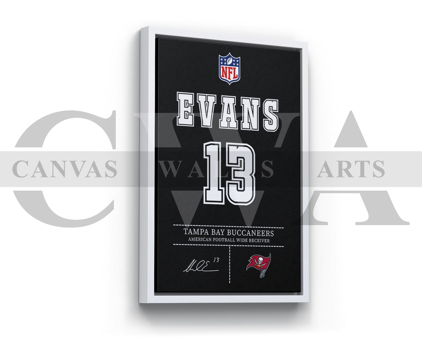 Mike Evans Jersey Canvas Wall Art NFL Jersey Poster Print American Sports Canvas Print