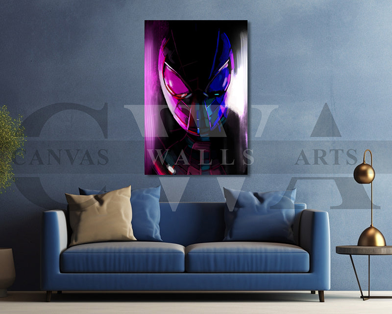Miles Morales Canvas Wall Art Abstract Movie Poster