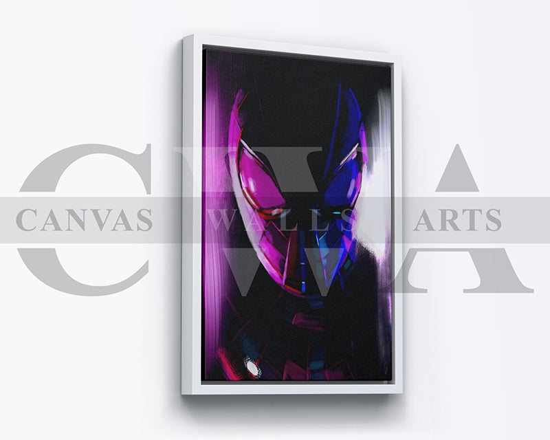 Miles Morales Canvas Wall Art Abstract Movie Poster