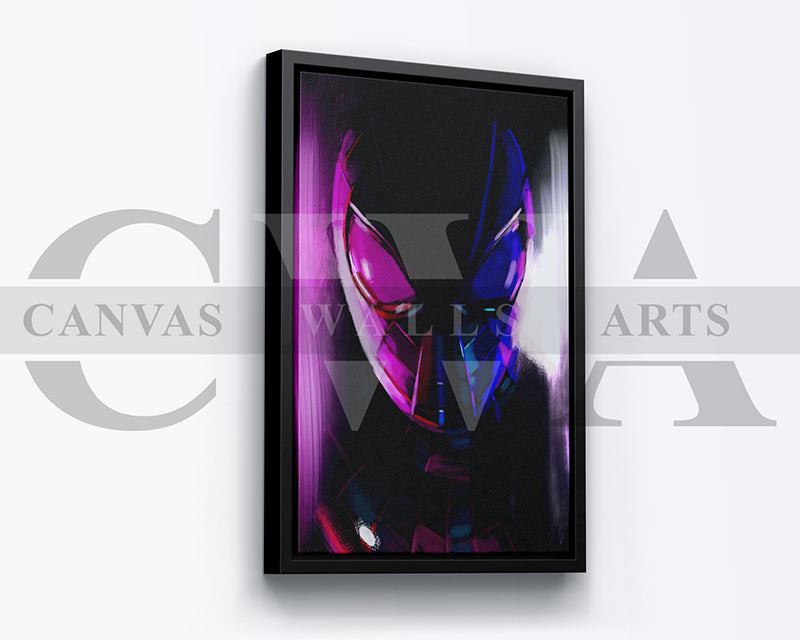 Miles Morales Canvas Wall Art Abstract Movie Poster