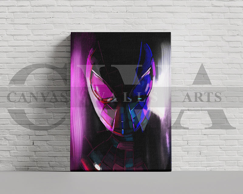 Miles Morales Canvas Wall Art Abstract Movie Poster