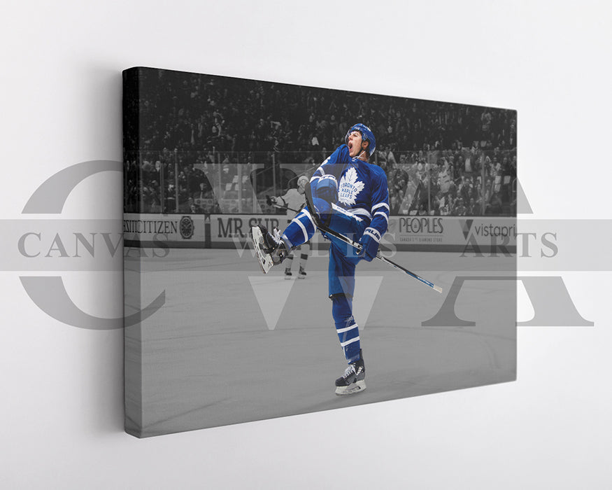 Mitch Marner Black & White Canvas Art Ice hockey Canvas Wall Art