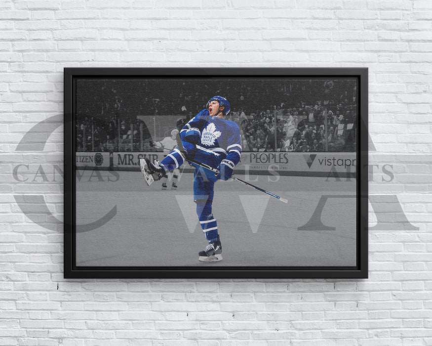 Mitch Marner Black & White Canvas Art Ice hockey Canvas Wall Art