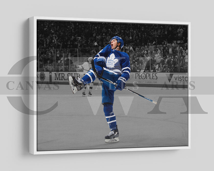 Mitch Marner Black & White Canvas Art Ice hockey Canvas Wall Art