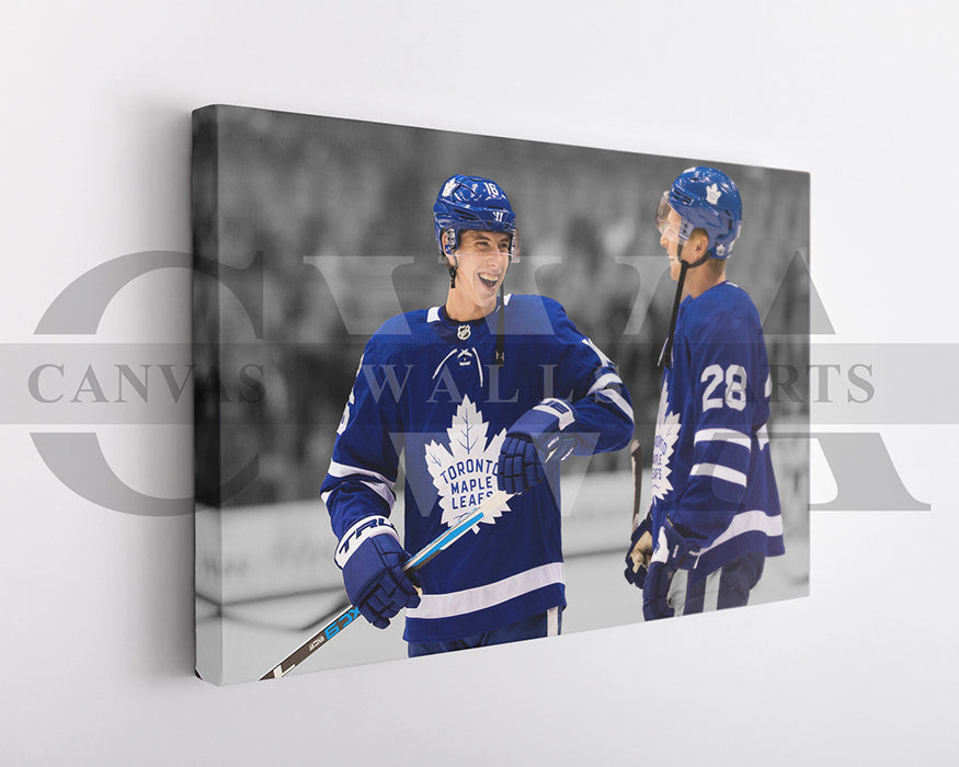 Mitch Marner Black & White Canvas Art Ice hockey Canvas Wall Art